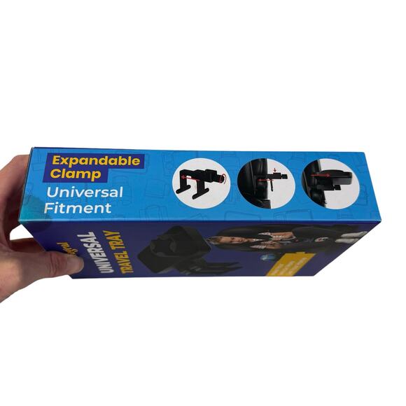 New In Box Black Universal Travel Tray Cup Holder Adjustable Multi-Use - Picture 8 of 12